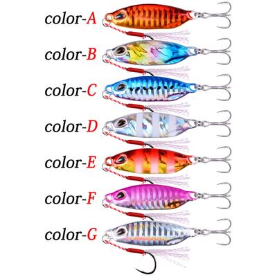 7PCS Jigs 40g Fishing Jigging Lure Spoon Spinnerbait Metal Jig Bait Bass Tuna Lures Fish Minnow Pesca Tackle Japan