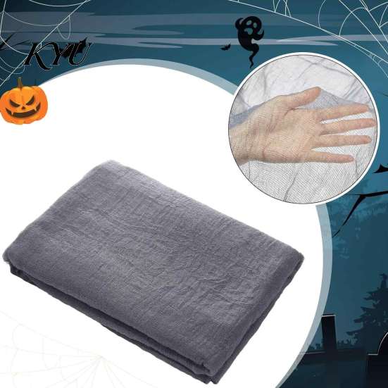 Gruseliges Gaze-Gewebe Halloween Grobmaschiges Gewebe, Polyester Baumwolle Dekoration für Spukhaus Unheimliche Atmosphäre, Gruselige DIY-Szenendekoration, Gruselige Party