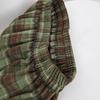 Women's Retro Plaid Wool Blend Midi Skirt - High Waist A-line with Double Pockets for Autumn/Winter