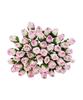Flowers with a Natural Artificial Rose Miniature 50 Handmade Miniature Paper Flowers [Paper Feel] Buds, Size, Bicolor/Pink & White, Pieces, 3-5mm,