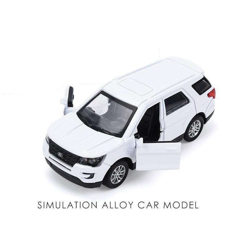 NJI23 New 1:36 Ford Explorer Alloy Car Model Sound and light Diecasts & Toy Vehicles Toy Cars Kid Toys For Children Collection Gifts