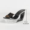 11cm Kristall Keil Transparent Plateau Sommer Slides LFD-1108WG-B79