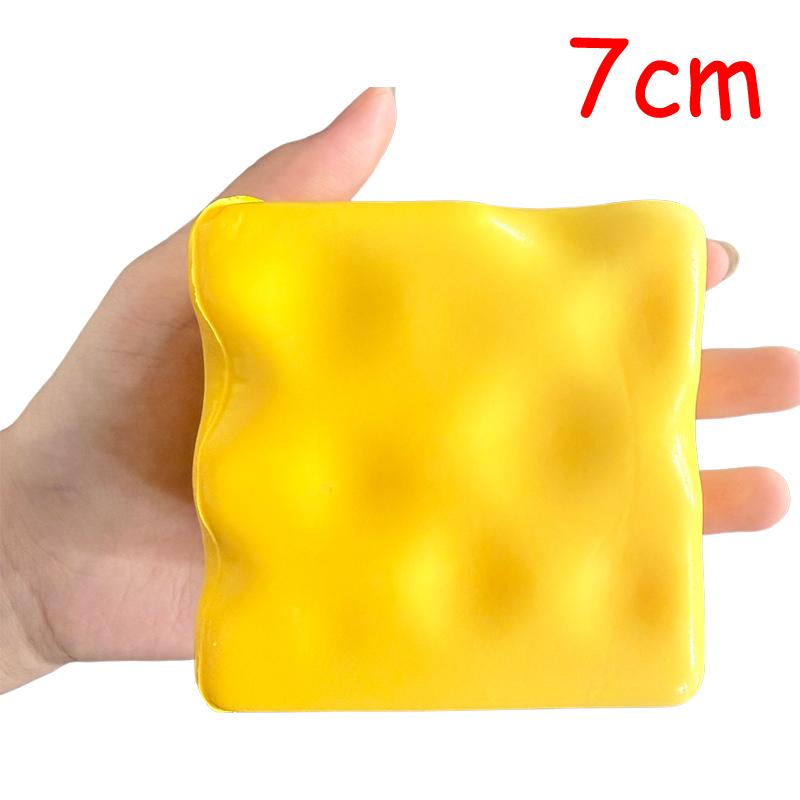 Cheese Squishy Fidget Toy Slow Rebound Stress Ball Realistic Cheese Shape Decompression Squeeze Toys Adult Anxiety Relief Gifts