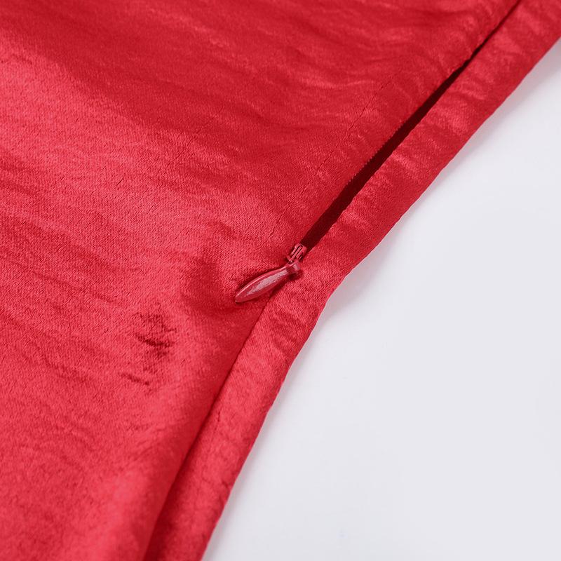 Autumn Women's Fashion Long Dress Celeb Style Sexy Slim Satin Ribbon Slip Dress