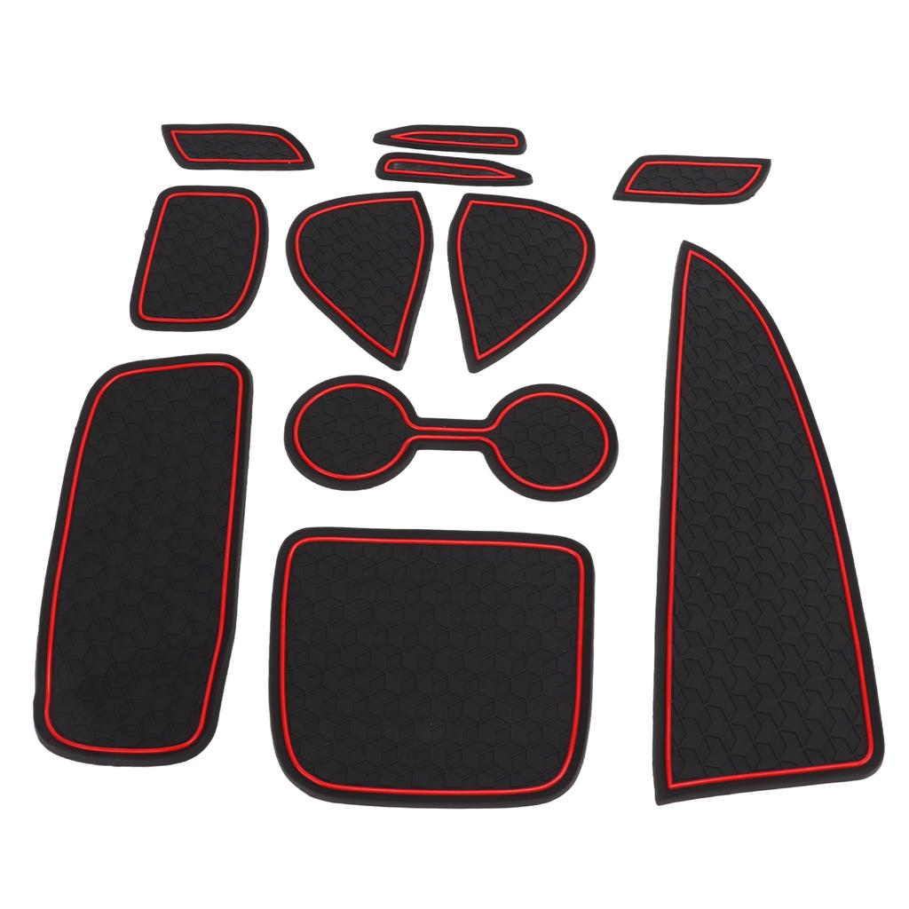 11pcs Center Console Liners PVC Anti Slip Door Pocket Mats Kit Replacement for Yaris 2020‑2021
