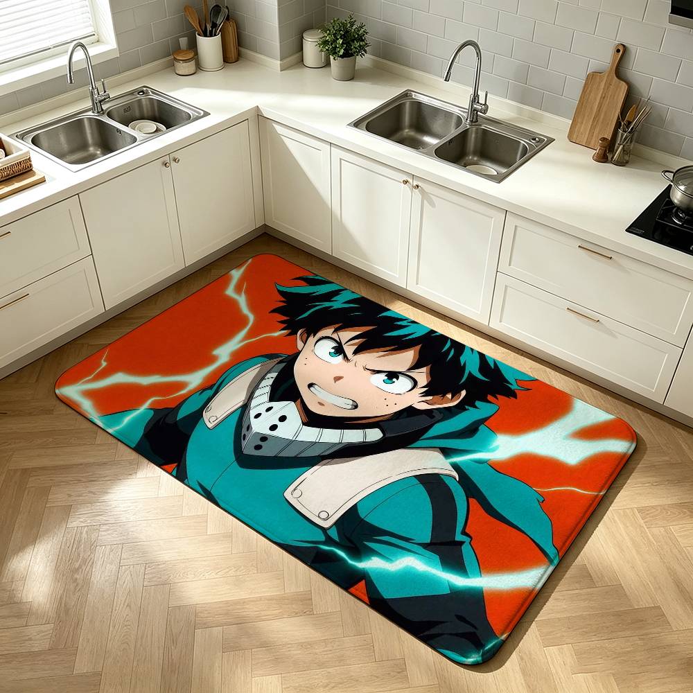 My Hero Academia-a Izuku Midoriya Shower Room Absorbent Small Floor Mat Soft Comfortable Decorative Foot Mat
