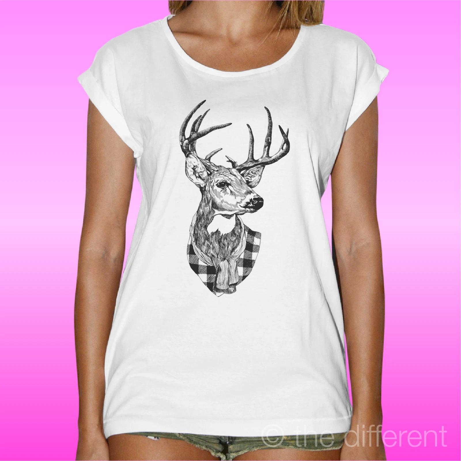 kids boys kids boys kids boys kids boys kids boys T-shirt Donna Head Deer Animal Christmas Gift Idea 120