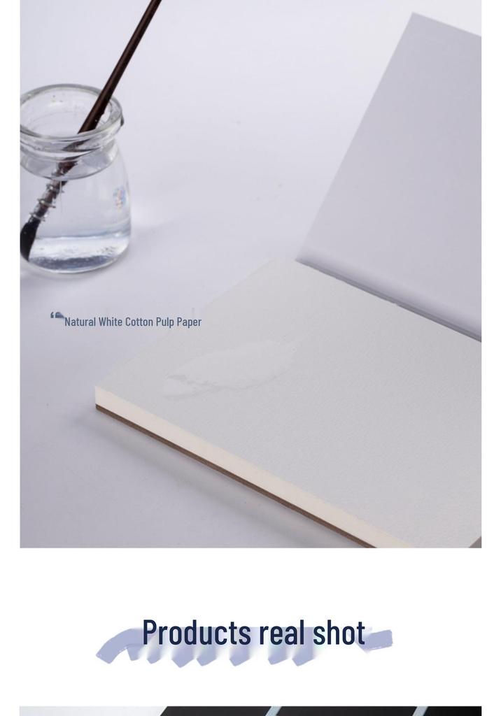 Leighton Portable Watercolor Sketchbook - Hand-painted, All Cotton, 32k-4k Sizes, 300g, Fine to Coarse Textures.