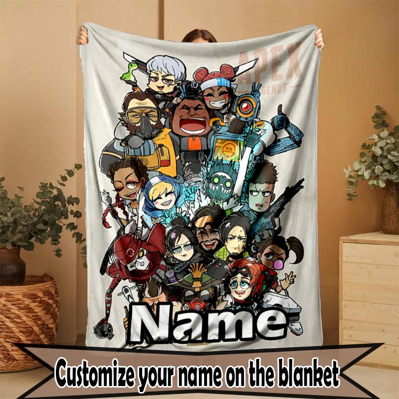 Custom Name Personalized Apex Legends Print Blanket, Home Decor, Bedroom, Sofa, Camping, Couch, Gifts for Birthday Christmas