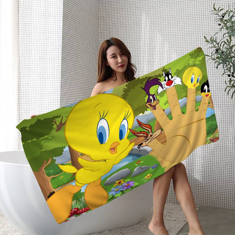 Cartoon Cute Bird Beach Towel Colorful Bath Towels for Girl Microfiber Quick Dry Sand Free Beach Yoga Spa Gym Pool