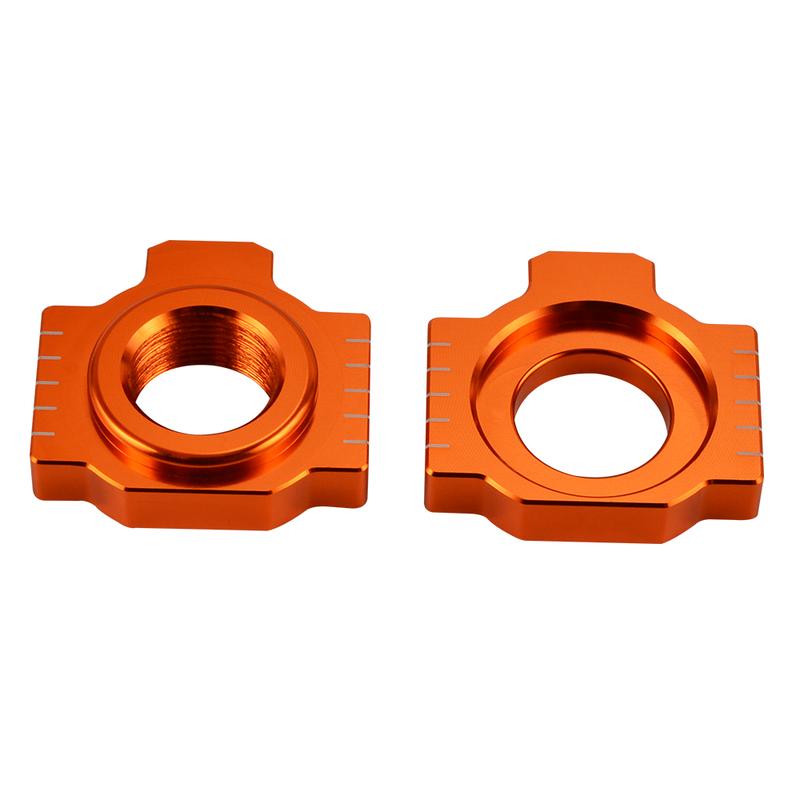 Motorcycle Aluminum Axle Blocks Chain Adjusters for KTM 690 SMC R 690 SMCR 2019-2025 690 Enduro R 2009-2025 690 Duke 2008-2019