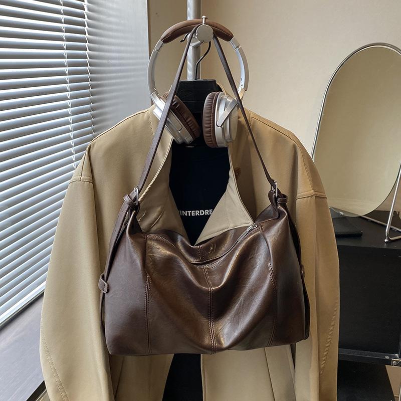 Crossbody bag women's bag 2025 new autumn and winter bag women's retro work commuter tote bag large-capacity shoulder bag