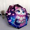 1pc Sweet Love Cat Design Automatic Open/CloseUmbrella-CuteUmbrella with Cute Design, Portable 3-Fold Compact Umbrella for Men & Women, Valentine