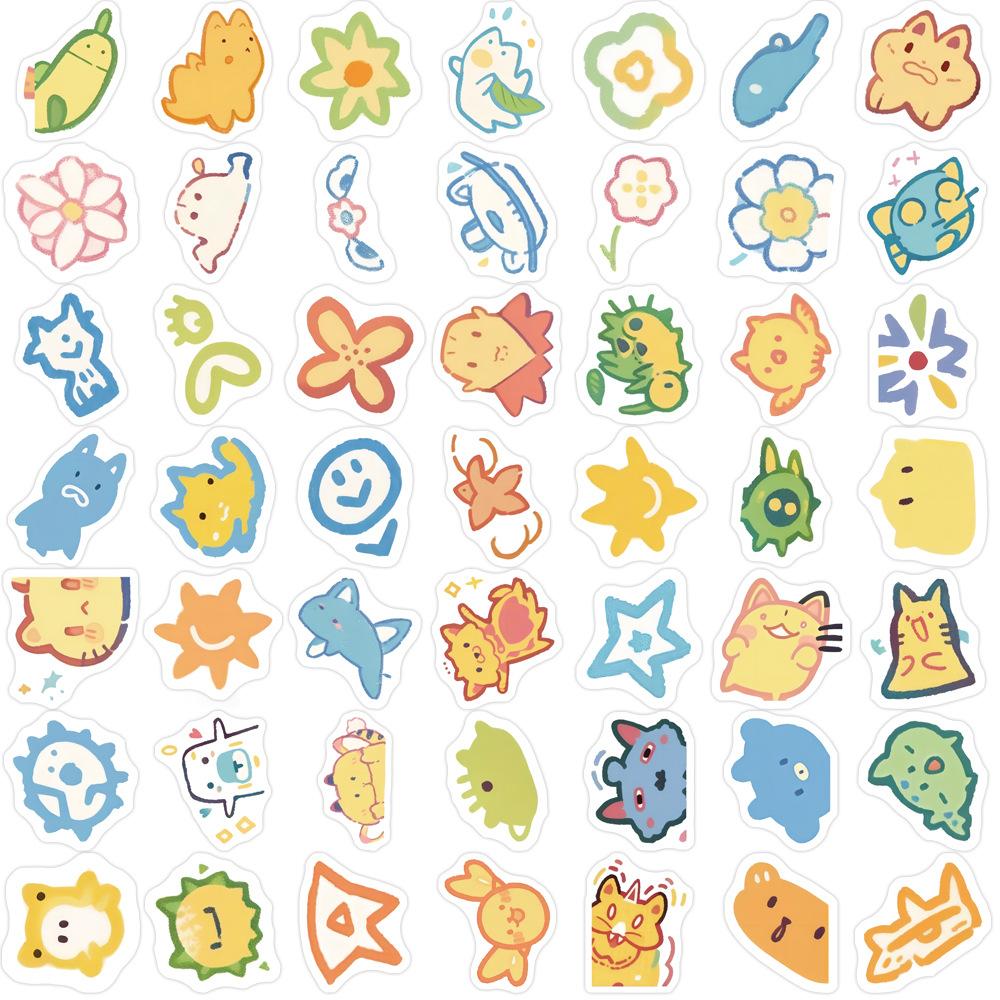 100 Cartoon Small Fresh Stickers Decorate Guitar Notebook Suitcase DIY Waterproof