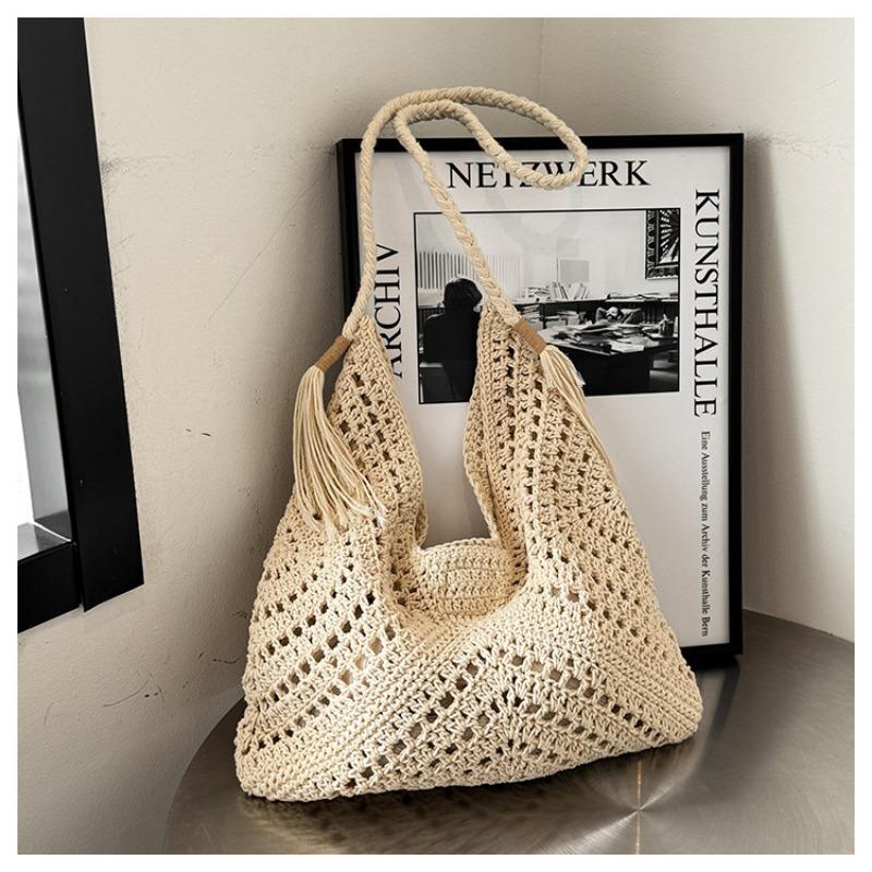 

New retro straw woven bag women s tote bag versatile large-capacity portable woven bag