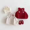 2025 Kids' Quilted Winter Dress - Trendy Girls' New Year Outfit