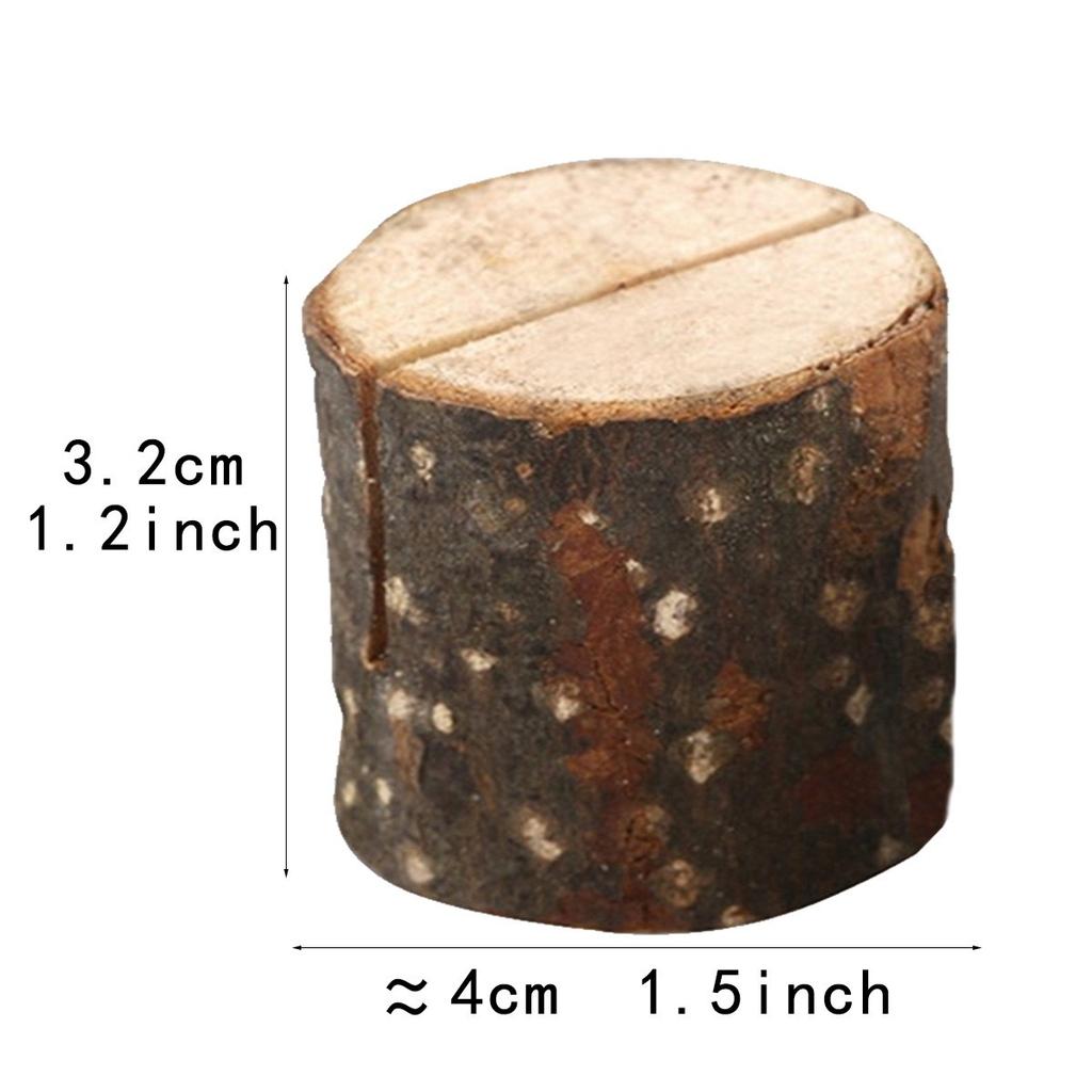 10 Pcs Wooden Crafts Photo Clip Natural Name Tag Place-Holder Table Number Vintage Seat Card Wedding Party DIY Accessories