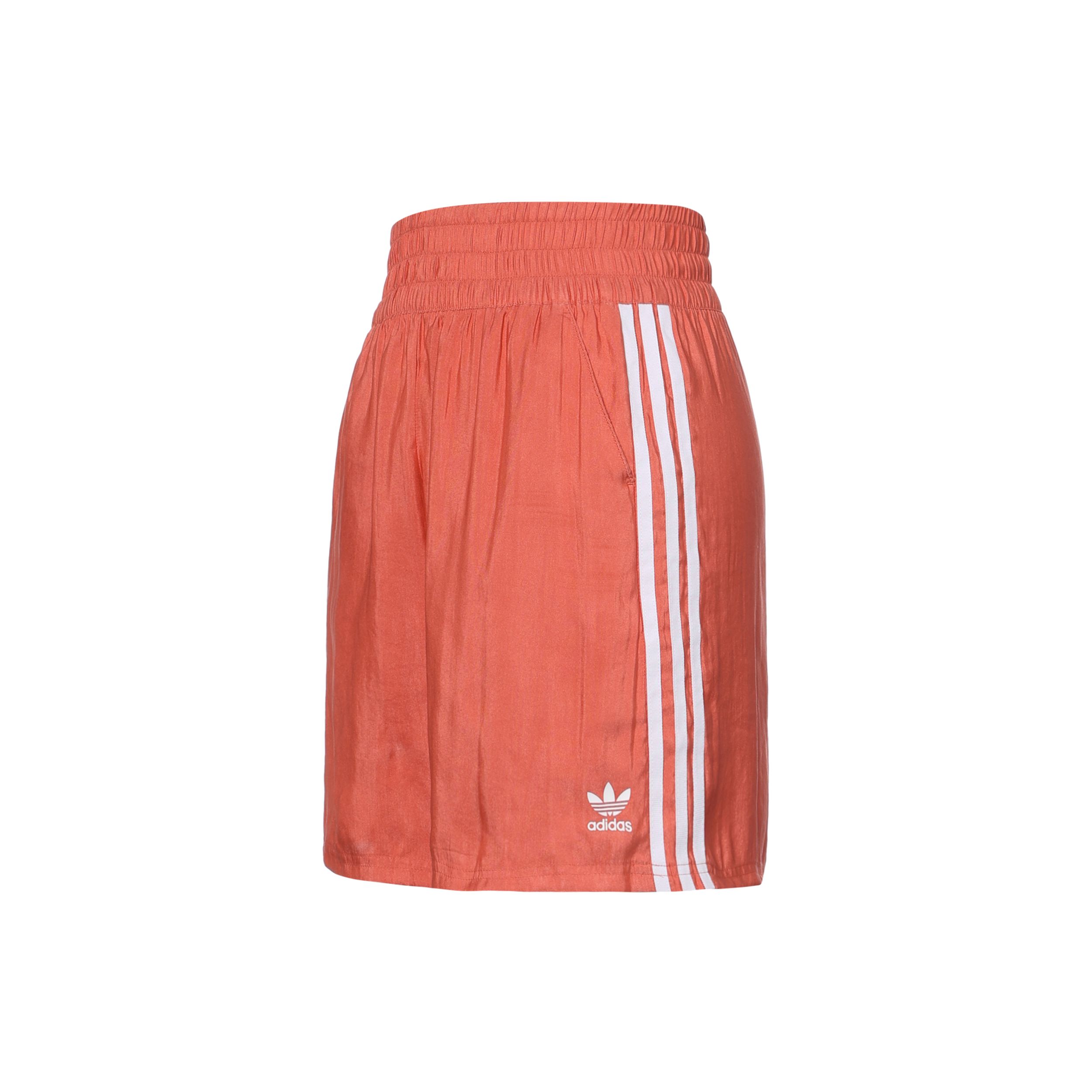 Adidas Оригинальные Атласные Шорты Спортивные Шорты с Тремя Полосками Женские Шорты Красные FM2631 32