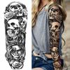1 Foglio Tatuaggi Temporanei Finti Manica Lunga Per Donne Uomini Leone Tigre Fiore Lupo Maori Tatuaggio Adesivo Braccio Gamba Trasferimento ad Acqua Fai da Te