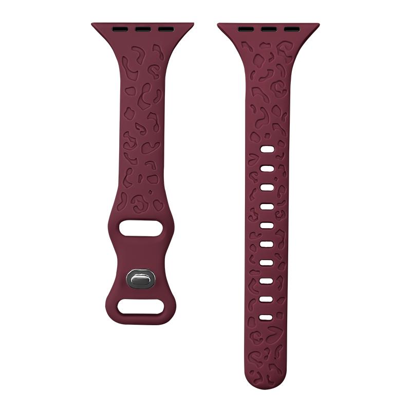 Engraved Strap For Apple Watch Bands 40mm 44mm 41mm 45mm 46 49mm Slim Silicone Bracelet Iwatch Series 9 8 7 3 Ultra 2 Se 10 Band
