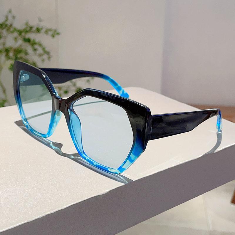 Polygon Design Black Shades Ins Brand Gradient Ladies Sunglasses New In Women Fashion Sun Glasses for Driving Beach