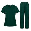 3Xl Men'S And Women'S Casual Loose Large Size Wind Hand Washing Clothes Doctor Nurse Clothes Work Clothes Solid Color Set Short Sleeves