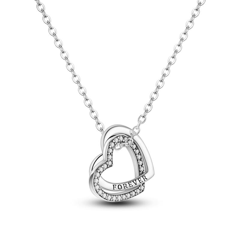 Latest In Love Heart Pendant Piece Necklace Piece Authentic Circle Necklace Women Chain Jewelry Creation Decoration Bracelet Style Accessories Charm