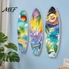 Surf Shop Dekor 3 Stück Holz Strand Surfbrett Wanddekor, Tropisches Ozean Thema Hängeschild, Kunstdekoration für Wohnzimmer Schlafzimmer Büro TV