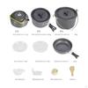 Camping Cookware Set with Kettle HardAnodized Carrying Bag for Families,