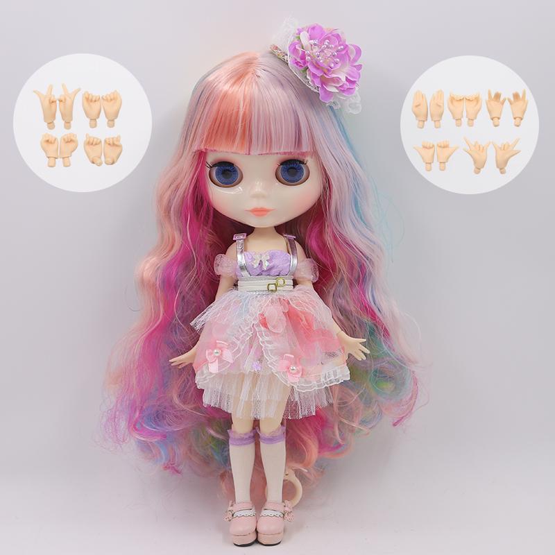 

ICY DBS Blyth doll 1/6 Anime Doll joint body white Skin glossy face Special Combo with dress, shoes and hands 30cm BJD TOY full set with hands