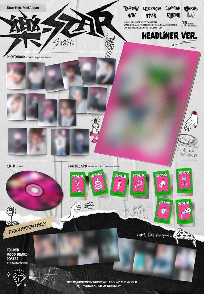 Stray Kids Mini Album 'Raku-STAR (HEADLINER VER.)' (Korean Version)