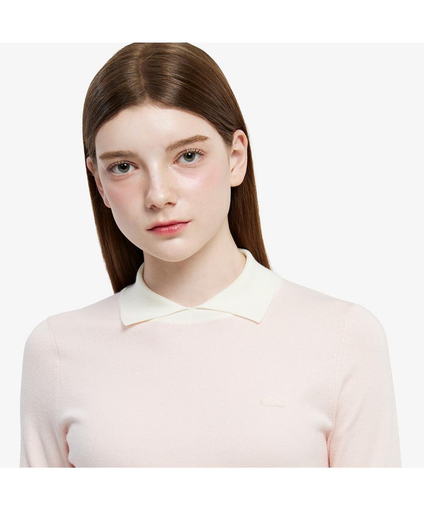 LACOSTE Women'S Contrast Collar Sweater Af814E-55N Ady