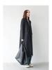 High-End Grå Extra Lång Dam Trenchcoat i Kostymstil - Höst/Vinter 2025 Ny Populär Brittisk Retro Överrock