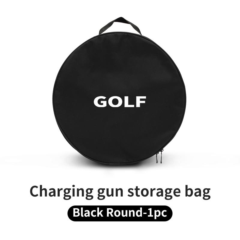 Car Charging Gun Bag Oxford Cloth Gun Cables Storage Box Auto Accessories For Volkswagen VW Golf Polo Tiguan T5 Passat b6JD8