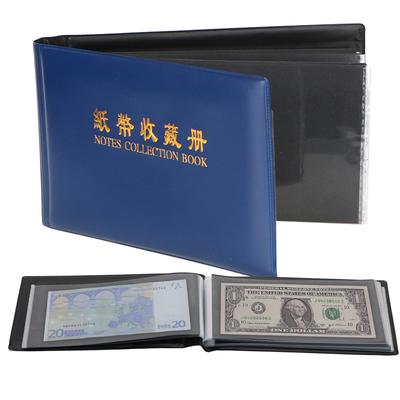 30 pagine per collezionisti di cartamoneta Album di raccolta Collezione creativa Tasche Borsa protettiva per banconote Trasparente
