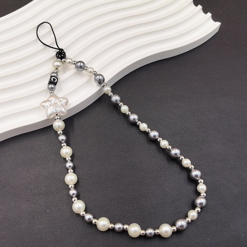 Rainbow Butterfly Bear Head Phone Strap with Crystal Flower Charm