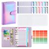 Colorful A6 PU Leather Macaron Budget & Account Book - Multi-functional Cash Diary & Storage Planner