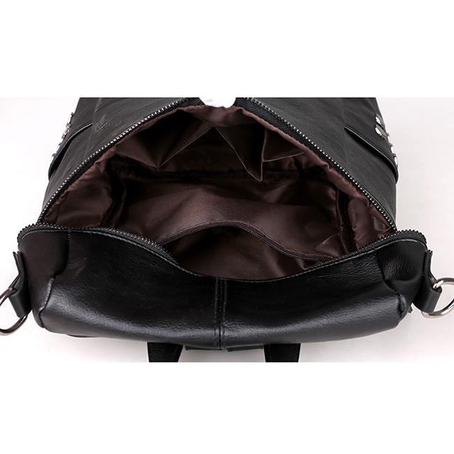 PU Leather Women Backpack Cute Bow School Bags For Teenage Girls Backpacks Fashion Chains Shoulder Bag Purse Sac A Dos