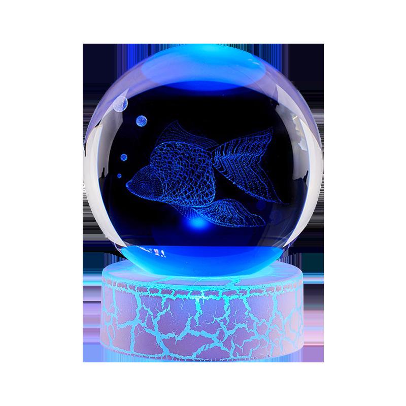Engraved Crystal Music Box Night Light - Perfect Gift for Classmates or Best Friends