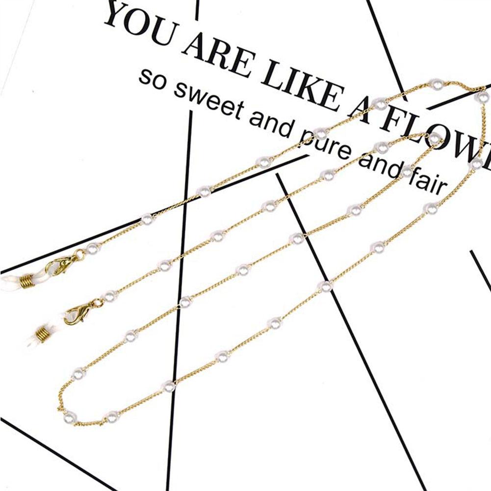 Simple Pearl Eyeglass Chain Hanging Neck Anti-falling Glasses Rope Glasses Accessories for Women