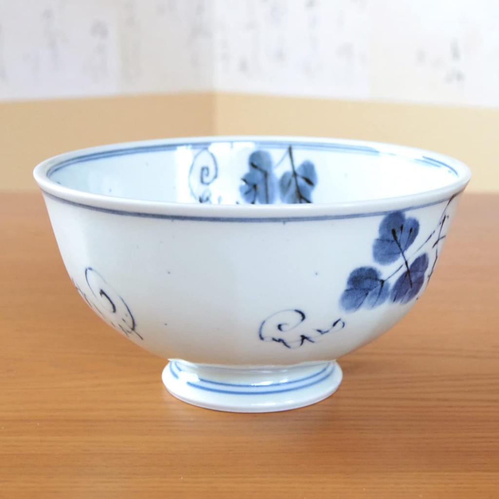 Light Noodle Bowl Arita Hasami Indigo Dyed Ivy Multipurpose Bowl, Lightweight, Pottery, Stylish, Bowl, Bowl, Tableware, Bowl, Ware, Ware, Painting,