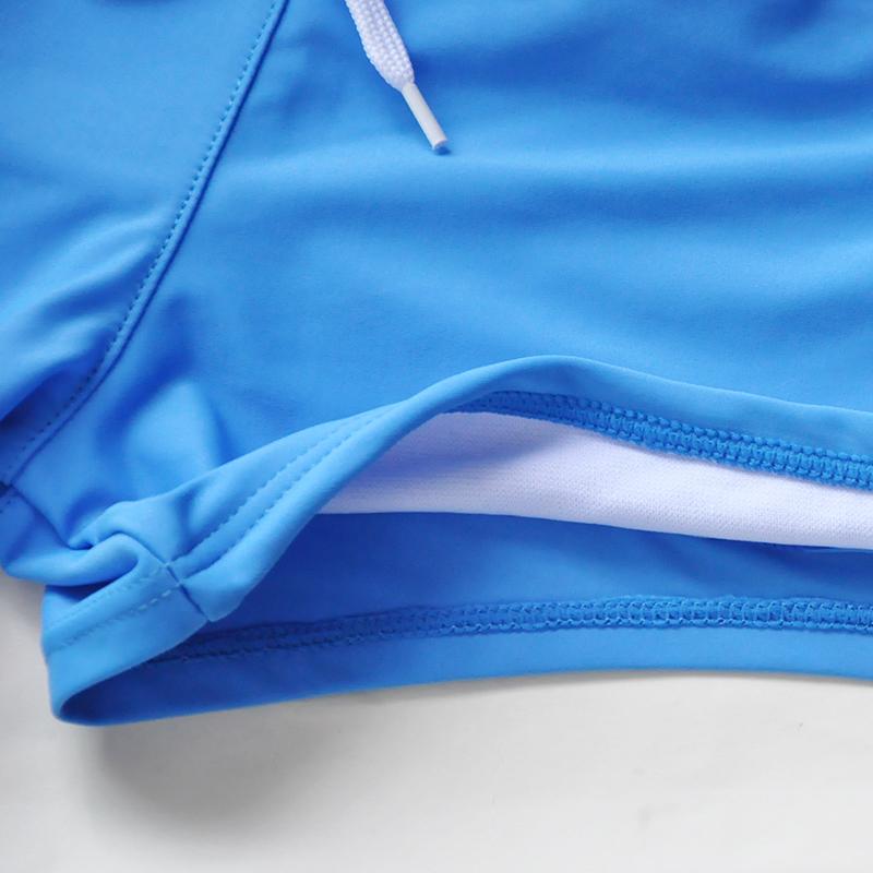 Men's Back Pocket Swimwear Short Swim Trunks Beach Shorts Sexy Mesh Boxer Briefs Comfortable Soft Breathable