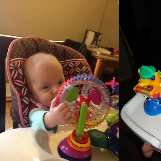 Tri-Color Rotating Ferris Wheel Baby Windmill: Multifunctional, Colorful Suction Cup Rattle Toy