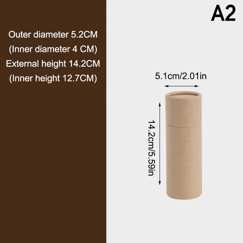 1 Stück ätherisches Öl Flaschenröhrchen Verpackungsbox Kraftkartonröhrchen Runde Kraftpapierbehälter für Stifte Teedose Kaffee