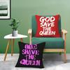 Luxurious Design Save The Queen-A Pillow Case Anti-dustmite Pillowcase Invisible Zipper Silky Short Plush Sofa Cushion Cover