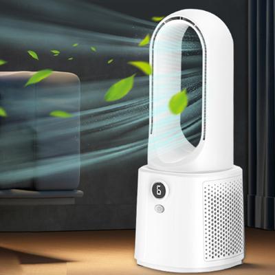 Portable Fan USB Air Cooling Fans Electric Bladeless Fan Quiet Rechargeable Small Fan With Night Light 6-Speed Mute Table Cooler