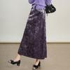 Women's Elegant Velvet A-Line Long Skirt