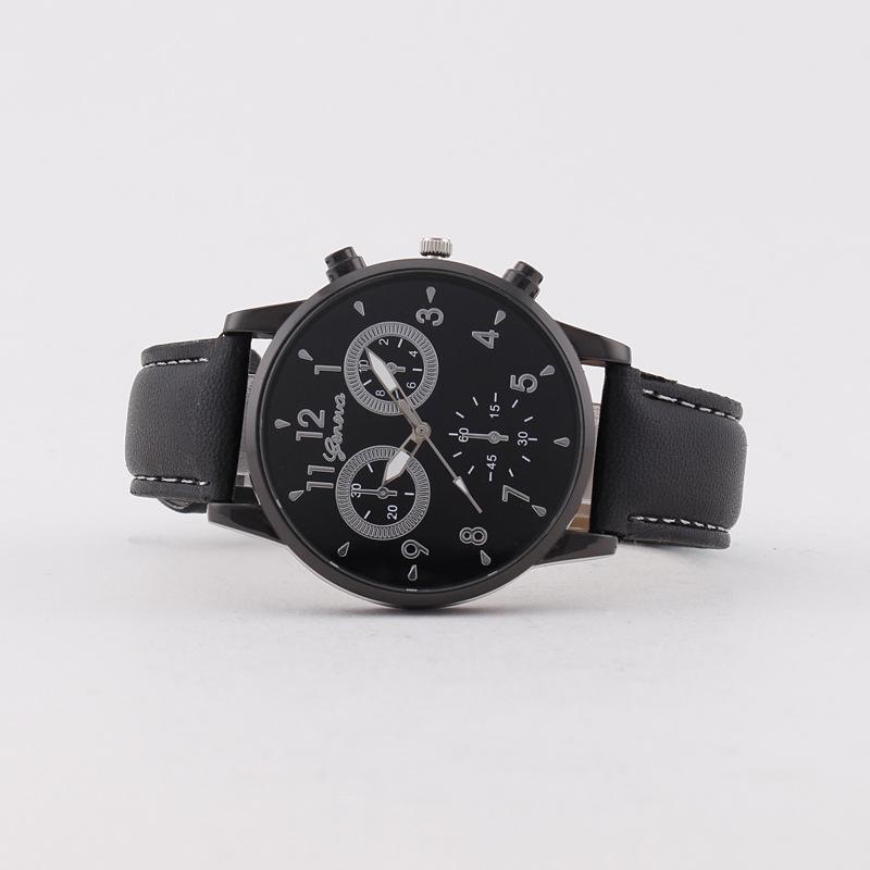 Fashion Digital Three Eyes Men's Watch Men's Watch Belt Quartz