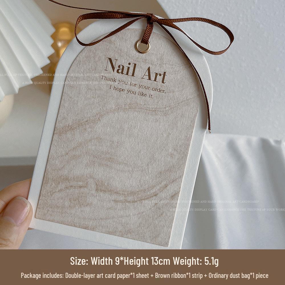 INS Style Dustproof Nail Display Card - Thickened, Wearable, Special Packaging for Nail Salons