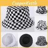 Versatile Black White Print Fisherman Bucket Hat Featuring A Fun Smiley Face Patch For Men And Women